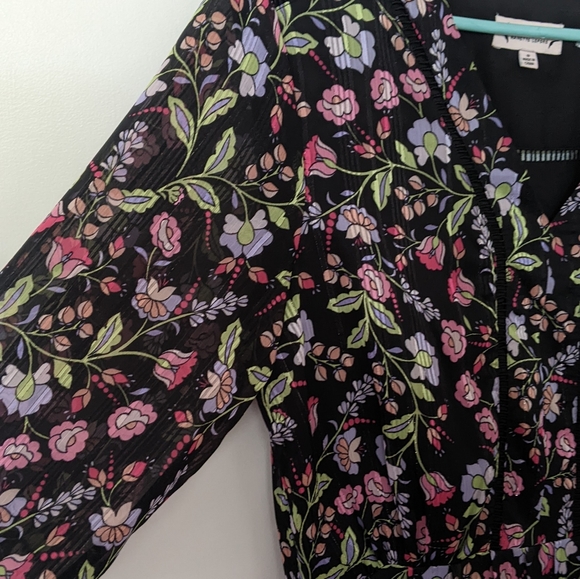 Nanette Lepore Floral Print Long Sleeve Midi Dress Size 8. - Picture 2 of 4